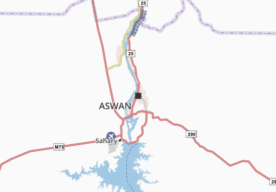 Mapa Aswan