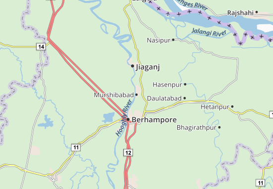 Karte Stadtplan Murshibabad
