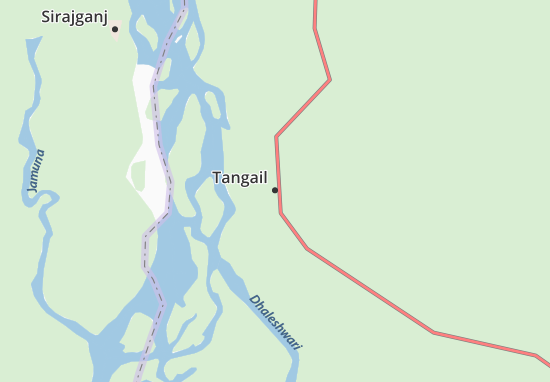 Karte Stadtplan Tangail