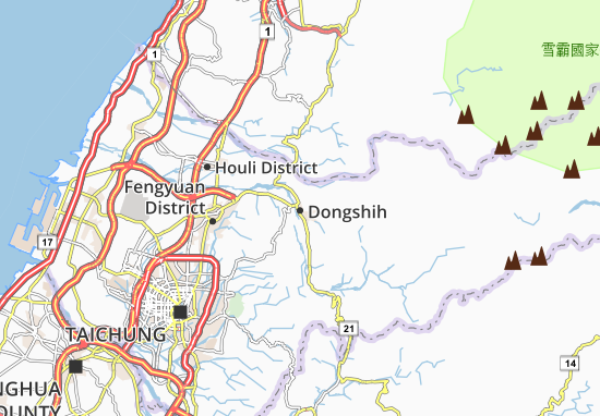 Karte Stadtplan Dongshi District