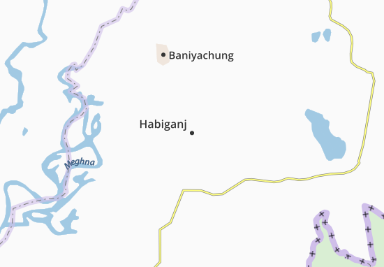 Karte Stadtplan Habiganj
