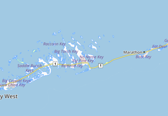 Kaart Plattegrond Big Pine Key