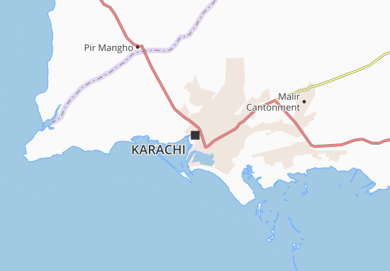 Karte Stadtplan Karachi