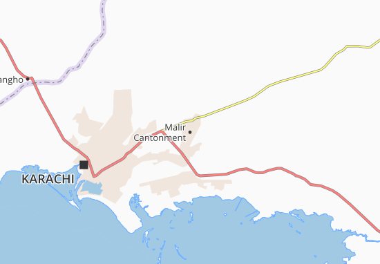Kaart Plattegrond Malir Cantonment