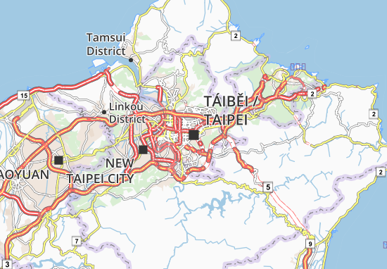 Karte Stadtplan Táiběi