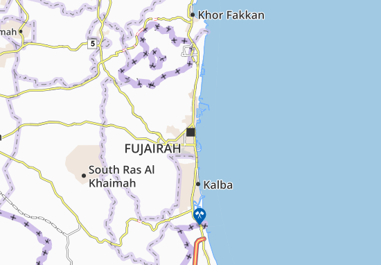 Kaart Plattegrond Fujairah