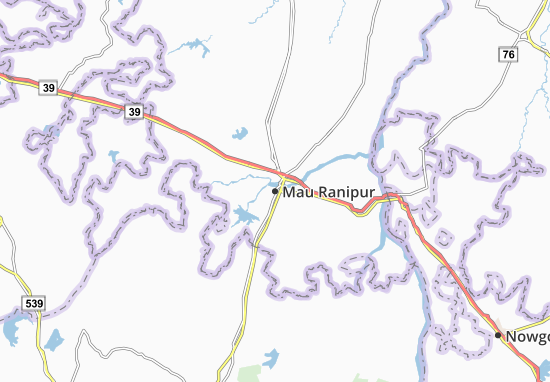 Karte Stadtplan Mau Ranipur