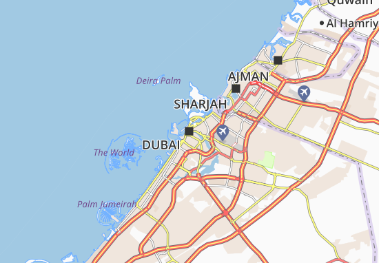 Kaart Plattegrond Dubai