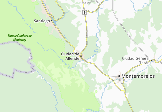 Kaart Plattegrond Ciudad de Allende