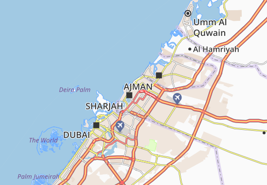 Karte Stadtplan Al Manakh