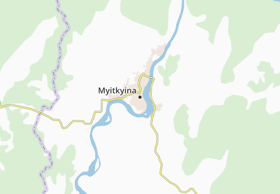 Kaart Plattegrond Myitkyina