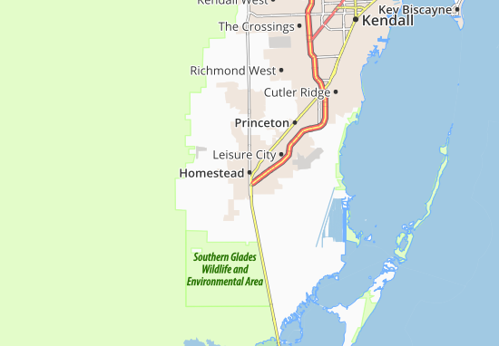 Karte Stadtplan Homestead
