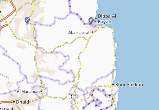 Karte Stadtplan Aaina and Al Hala