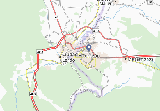Carte-Plan Torreón