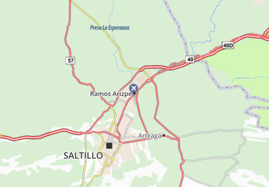 Karte Stadtplan Ramos Arizpe
