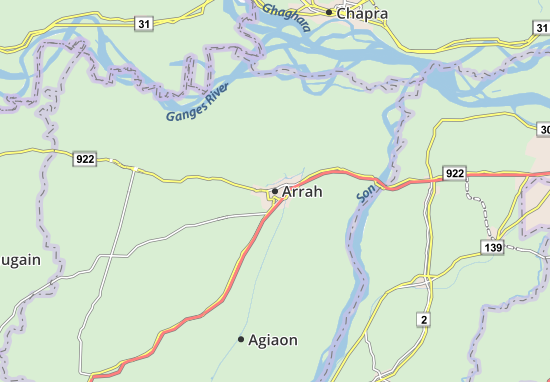Kaart Plattegrond Arrah