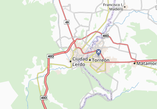 Karte Stadtplan Gómez Palacio
