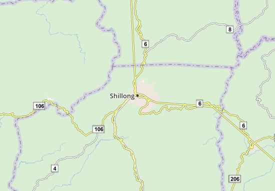 Karte Stadtplan Shillong