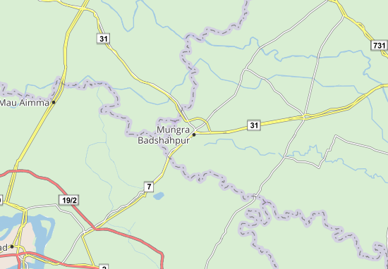 Karte Stadtplan Mungra Badshahpur