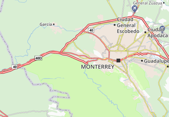 Kaart Plattegrond Ciudad Santa Catarina