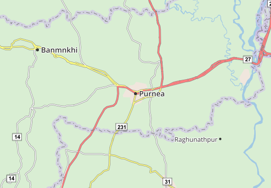 Karte Stadtplan Purnea