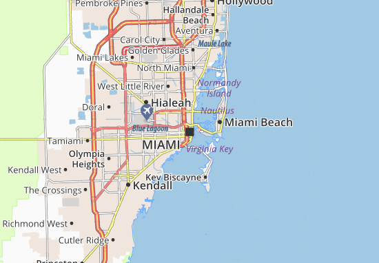 Kaart Plattegrond Miami