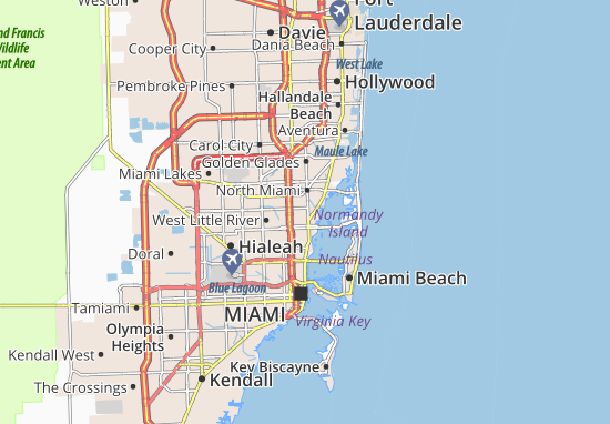 Mappe-Piantine Miami Shores