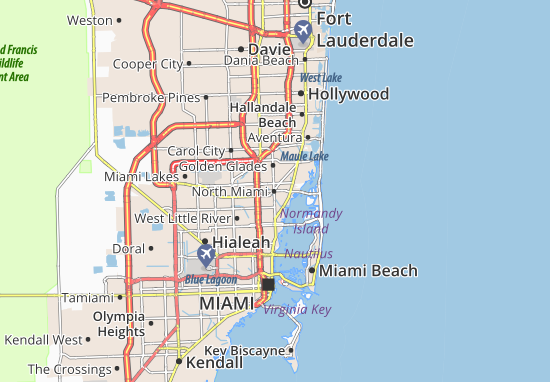 Mappe-Piantine North Miami