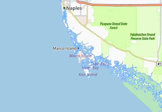 Karte Stadtplan Marco Island