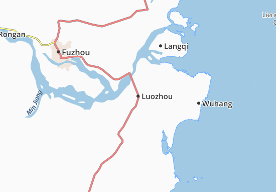 Kaart Plattegrond Luozhou