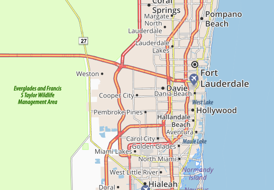 Kaart Plattegrond Cooper City