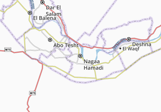 Karte Stadtplan Nagaa Hamadi