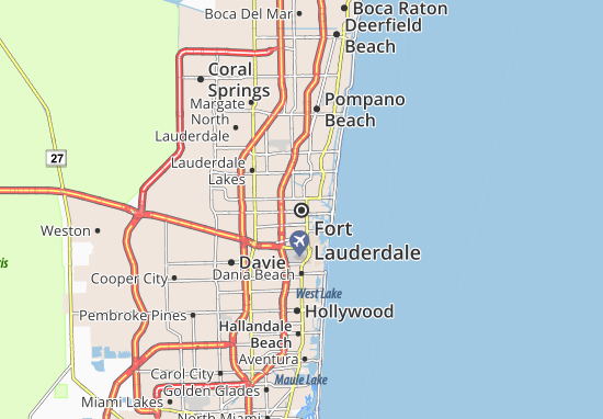 fort lauderdale map: detailed maps for the city of fort