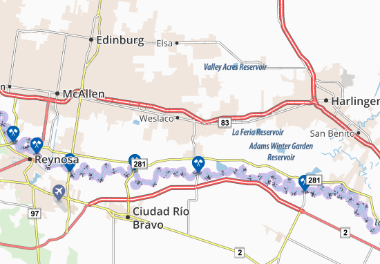 Karte Stadtplan Llano Grande