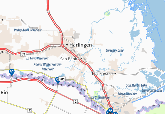 Karte Stadtplan San Benito