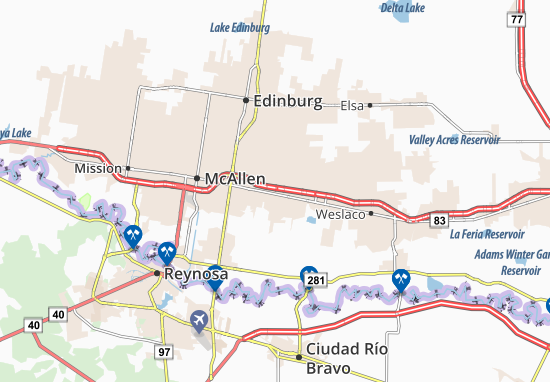 Kaart Plattegrond Alamo