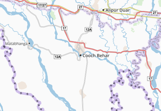 Karte Stadtplan Cooch Behar