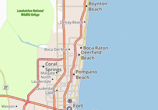 mapa deerfield beach - plano deerfield beach- viamichelin
