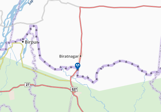Kaart Plattegrond Biratnagar