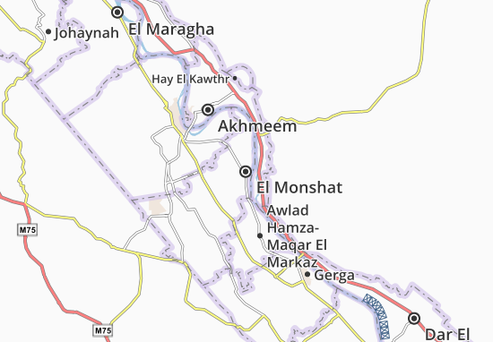 Karte Stadtplan El Monshat