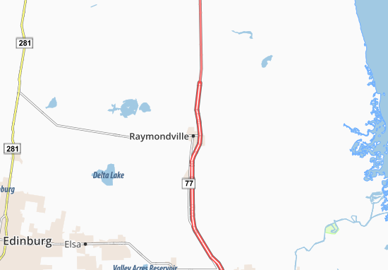 Kaart Plattegrond Raymondville