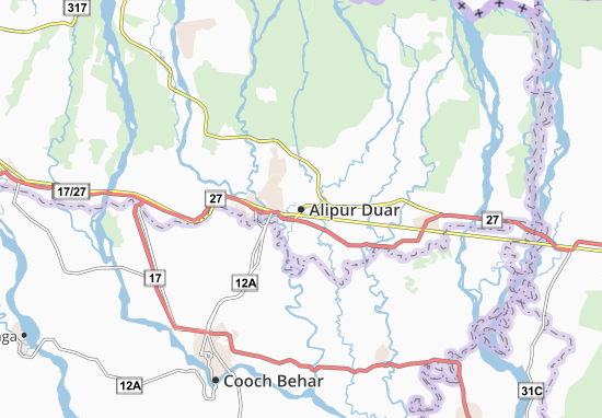 Kaart Plattegrond Alipur Duar