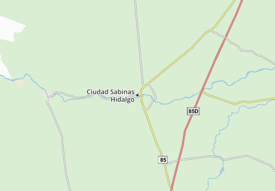 Kaart Plattegrond Ciudad Sabinas Hidalgo