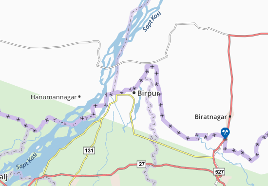 Karte Stadtplan Birpur