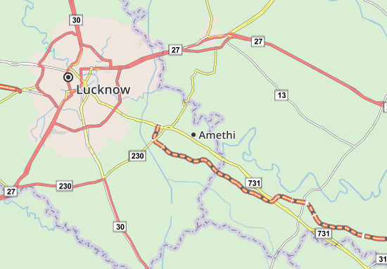 Karte Stadtplan Amethi