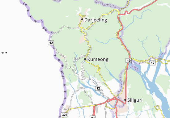 Karte Stadtplan Kurseong