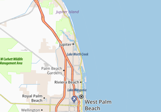 Karte Stadtplan Juno Beach