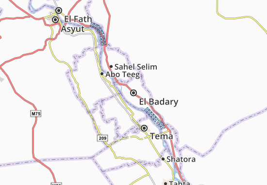 Kaart Plattegrond El Badary