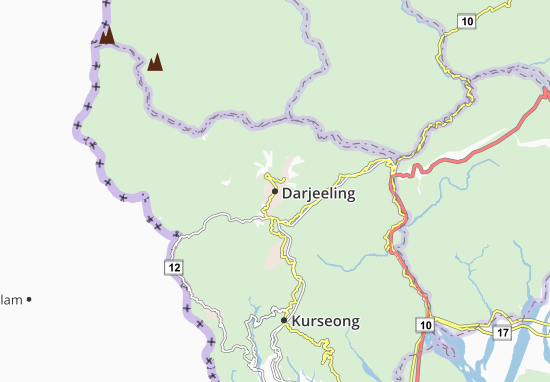 Karte Stadtplan Darjeeling