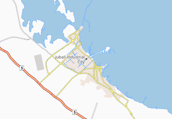 Jubail Industrial City Map